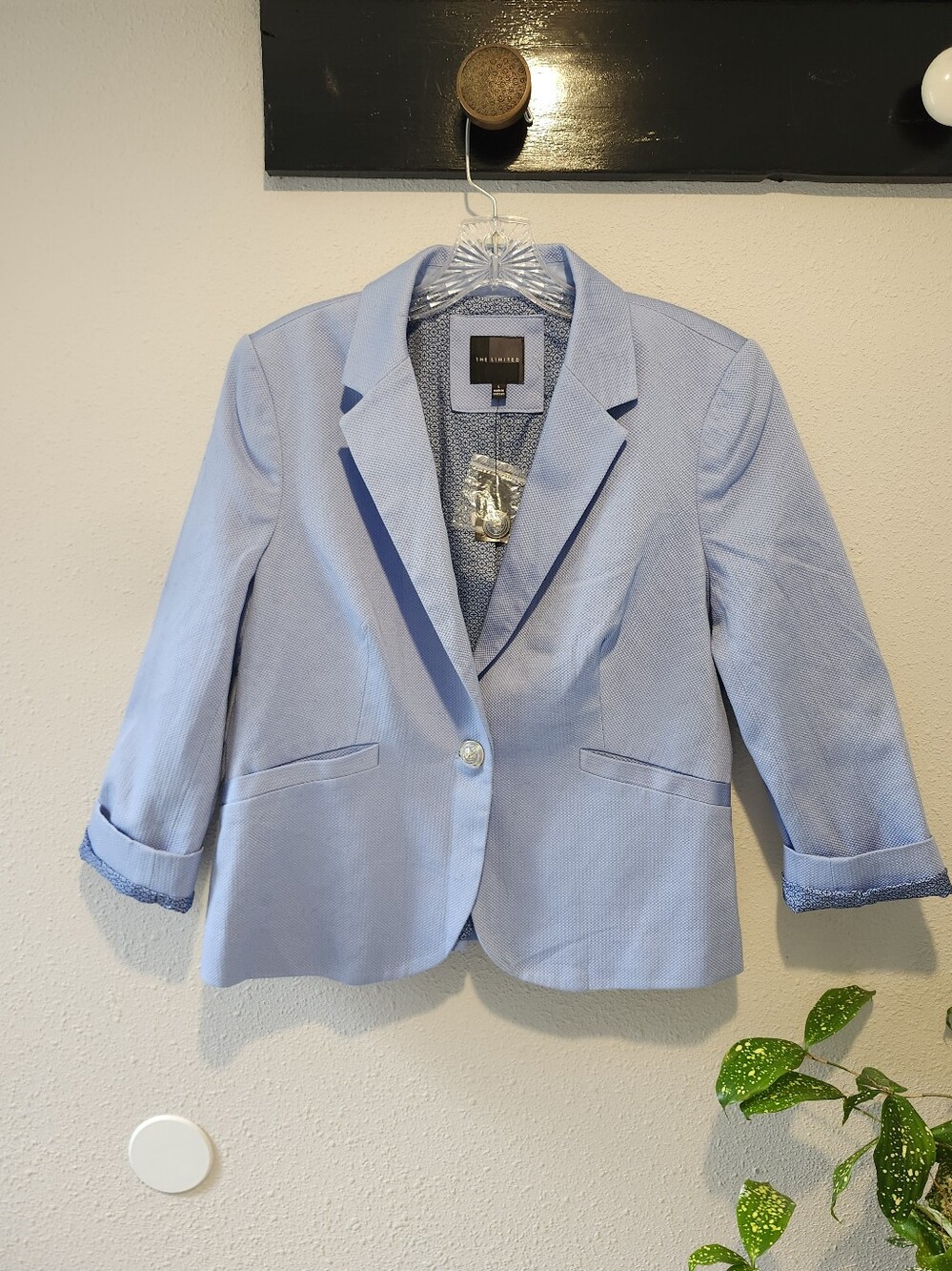 The Limited Light Blue Women's Single-Button Blazer